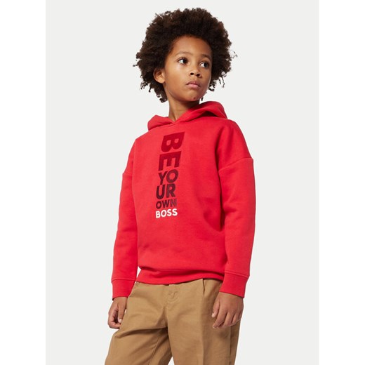 Boss Bluza J51199 D Czerwony Regular Fit ze sklepu MODIVO w kategorii Bluzy chłopięce - zdjęcie 182679061