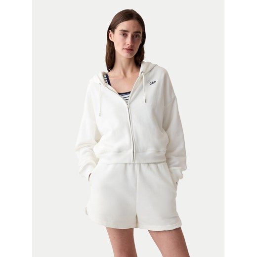 Gap Bluza 883566-09 Biały Regular Fit ze sklepu MODIVO w kategorii Bluzy damskie - zdjęcie 182679224