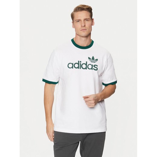 adidas T-Shirt Simple JC8371 Biały Regular Fit ze sklepu MODIVO w kategorii T-shirty męskie - zdjęcie 182679253