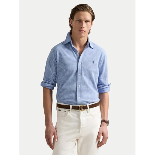 Polo Ralph Lauren Koszula 710963499001 Błękitny Slim Fit ze sklepu MODIVO w kategorii Koszule męskie - zdjęcie 182679323