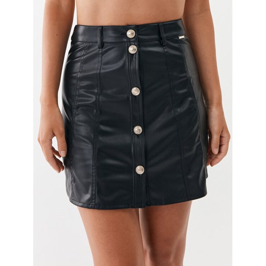 Liu Jo Spódnica z imitacji skóry MF3234 E0392 Czarny Regular Fit ze sklepu MODIVO w kategorii Spódnice - zdjęcie 182679333