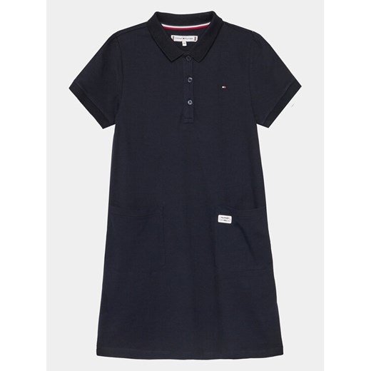 Tommy Hilfiger Sukienka codzienna KG0KG07816 Granatowy Regular Fit ze sklepu MODIVO w kategorii Sukienki dziewczęce - zdjęcie 182679341