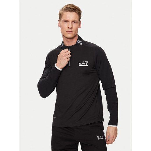 EA7 Emporio Armani Longsleeve 3DPT03 PJMLZ 1200 Czarny Regular Fit ze sklepu MODIVO w kategorii T-shirty męskie - zdjęcie 182679354