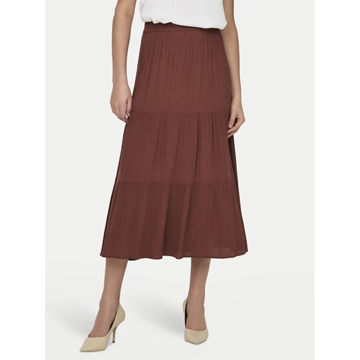 ONLY Spódnica maxi Mikka 15324808 Brązowy Regular Fit ze sklepu MODIVO w kategorii Spódnice - zdjęcie 182679363