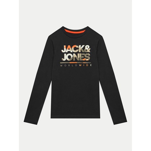 Jack&Jones Junior Bluzka Luke 12259498 Czarny Standard Fit ze sklepu MODIVO w kategorii T-shirty chłopięce - zdjęcie 182679410