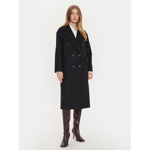 TWINSET Płaszcz wełniany 242TT2203 Czarny Loose Fit ze sklepu MODIVO w kategorii Płaszcze damskie - zdjęcie 182679484