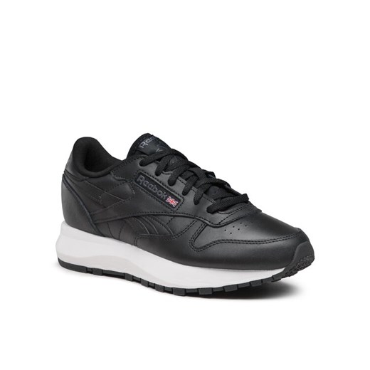 Reebok Sneakersy Classic Leather GW9704 Czarny ze sklepu MODIVO w kategorii Buty sportowe damskie - zdjęcie 182679493