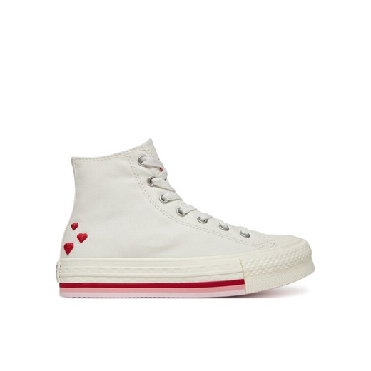 Converse Trampki Chuck Taylor All Star Lift Valentine'S Day Platform A10716C Beżowy ze sklepu MODIVO w kategorii Trampki dziecięce - zdjęcie 182679533