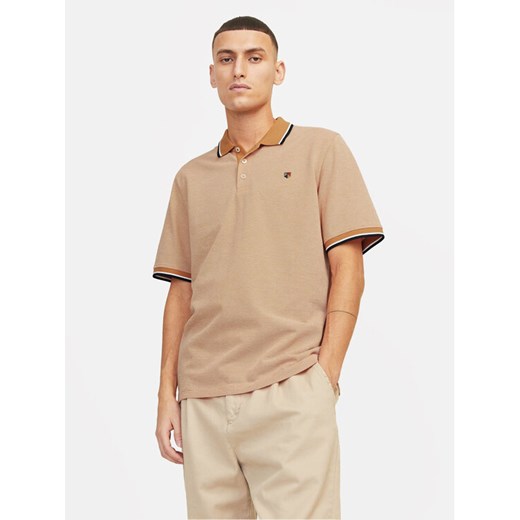 Jack&Jones Polo Bluwin 12169064 Pomarańczowy Regular Fit ze sklepu MODIVO w kategorii T-shirty męskie - zdjęcie 182679662