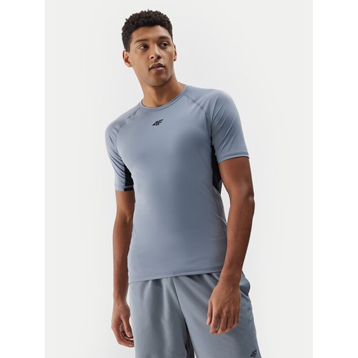 4F Koszulka techniczna 4FWSS24TFTSM700 Szary Slim Fit ze sklepu MODIVO w kategorii T-shirty męskie - zdjęcie 182679663