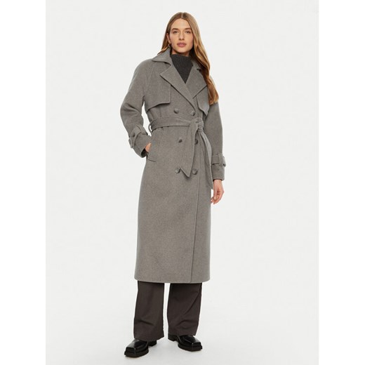 ACCESS FASHION Płaszcz przejściowy 44-9001-119 Szary Relaxed Fit ze sklepu MODIVO w kategorii Płaszcze damskie - zdjęcie 182679691