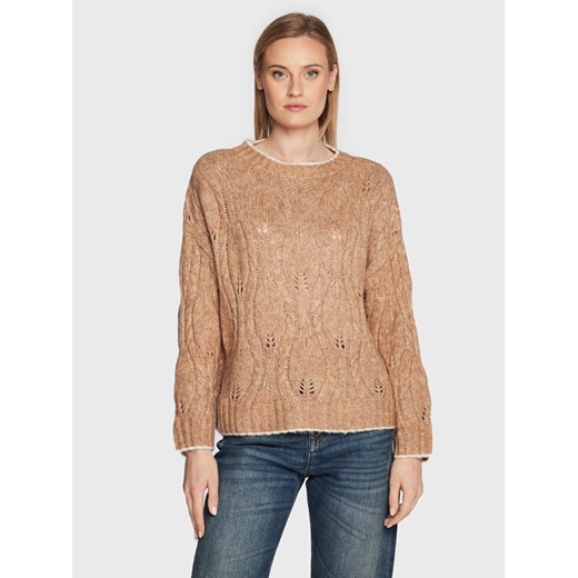 Liu Jo Sweter WF2510 MA05N Beżowy Regular Fit ze sklepu MODIVO w kategorii Swetry damskie - zdjęcie 182679803