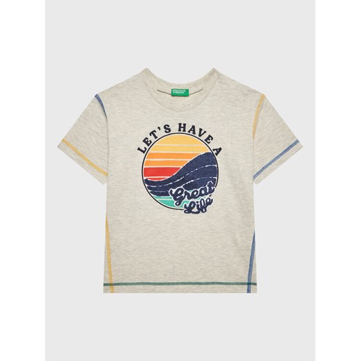 United Colors Of Benetton T-Shirt 3096C10A6 Szary Relaxed Fit United Colors Of Benetton 130 MODIVO