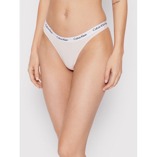 Calvin Klein Underwear Stringi 0000D1617A Różowy ze sklepu MODIVO w kategorii Majtki damskie - zdjęcie 182680000