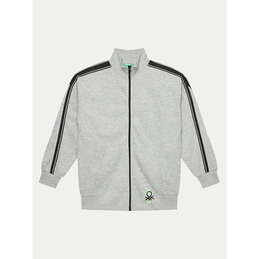 United Colors Of Benetton Bluza 330SC503Z Szary Regular Fit ze sklepu MODIVO w kategorii Bluzy chłopięce - zdjęcie 182680062