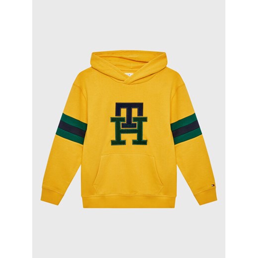 Tommy Hilfiger Bluza Icon Monogram KS0KS00312 D Żółty Regular Fit ze sklepu MODIVO w kategorii Bluzy chłopięce - zdjęcie 182680082