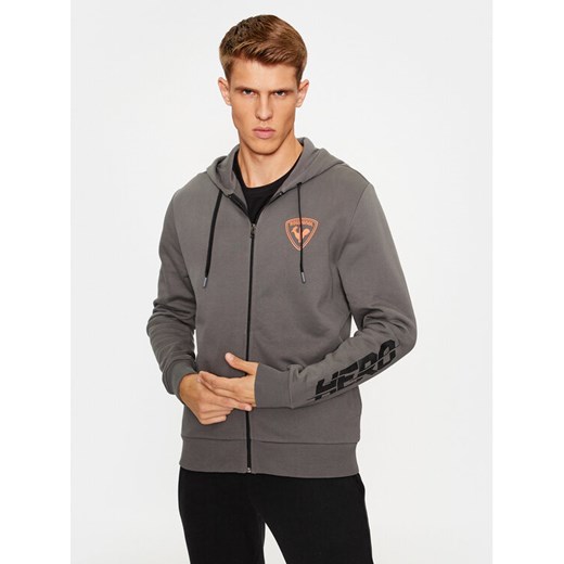 Rossignol Bluza Hero Fz Hoodie RLMMS10 Szary Regular Fit ze sklepu MODIVO w kategorii Bluzy męskie - zdjęcie 182680170