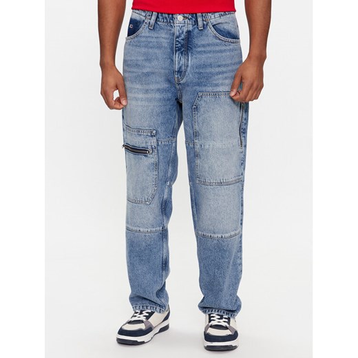 Tommy Jeans Jeansy Aiden Baggy Tapered Cargo Ah7032 DM0DM18083 Niebieski Regular Fit ze sklepu MODIVO w kategorii Jeansy męskie - zdjęcie 182680231