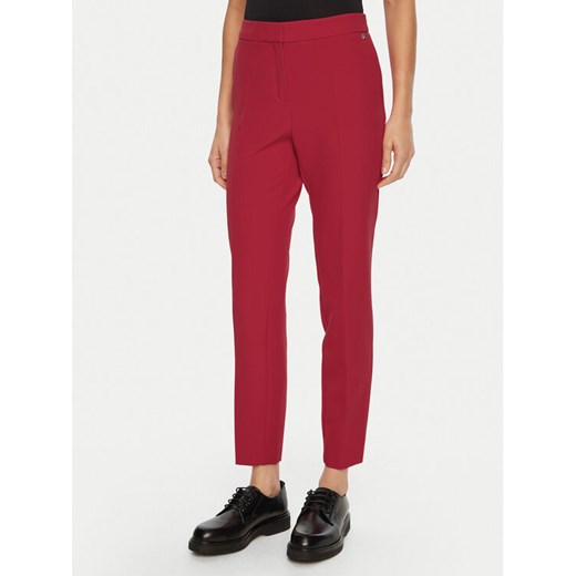 HUGO Spodnie materiałowe Hagonia-1 50539991 Czerwony Slim Fit ze sklepu MODIVO w kategorii Spodnie damskie - zdjęcie 182680303