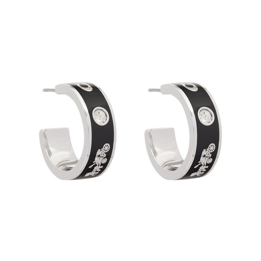 Coach Kolczyki Enamel Horse & Carriage Hoop Earrings 37479036RHO003 Czarny ze sklepu MODIVO w kategorii Kolczyki - zdjęcie 182680313