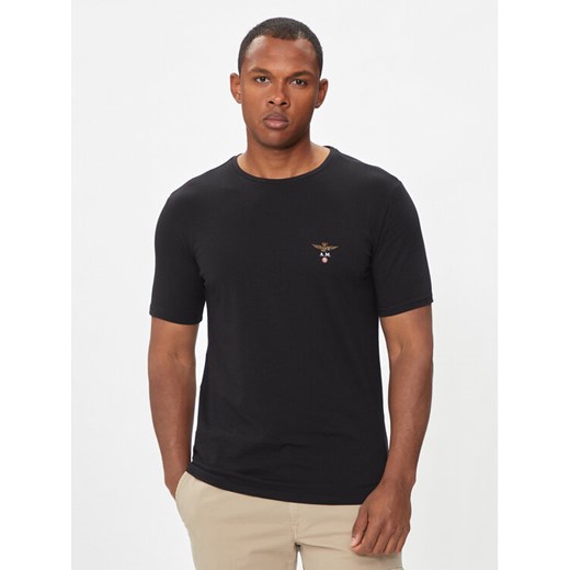 Aeronautica Militare T-Shirt AM1UTI001 Czarny Regular Fit ze sklepu MODIVO w kategorii T-shirty męskie - zdjęcie 182680331