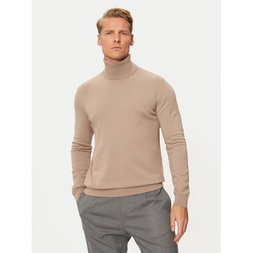 Sisley Golf 10F2S2244 Beżowy Slim Fit ze sklepu MODIVO w kategorii Swetry męskie - zdjęcie 182680332