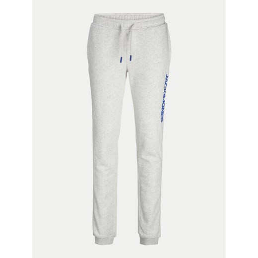 Jack&Jones Junior Spodnie dresowe Alvis 12259888 Szary Regular Fit ze sklepu MODIVO w kategorii Spodnie chłopięce - zdjęcie 182680341