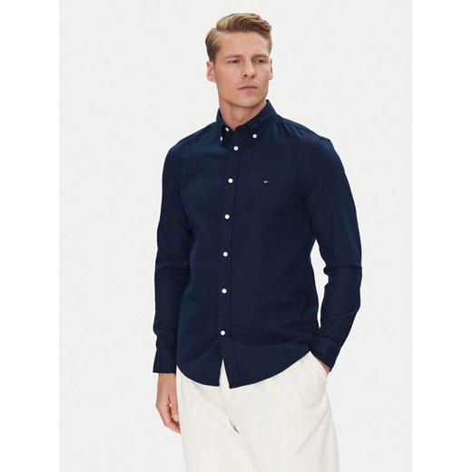 Tommy Hilfiger Koszula MW0MW38556 Granatowy Slim Fit ze sklepu MODIVO w kategorii Koszule męskie - zdjęcie 182680352