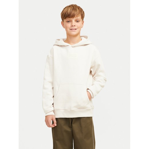 Jack&Jones Junior Bluza Hakkai 12259809 Beżowy Loose Fit ze sklepu MODIVO w kategorii Bluzy chłopięce - zdjęcie 182680400