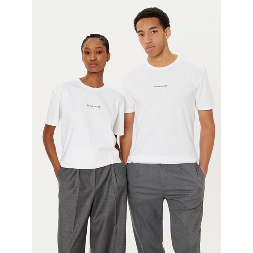 Filling Pieces T-Shirt Unisex 7443400 Biały Slim Fit ze sklepu MODIVO w kategorii Bluzki damskie - zdjęcie 182680423