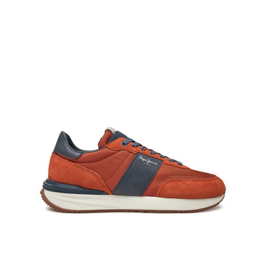 Pepe Jeans Sneakersy PMS60020 Brązowy ze sklepu MODIVO w kategorii Buty sportowe męskie - zdjęcie 182680501