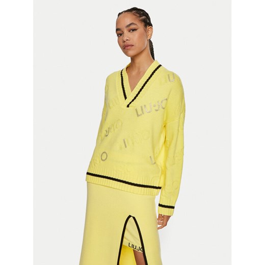 Liu Jo Sweter TF4169 MS55L Żółty Regular Fit ze sklepu MODIVO w kategorii Swetry damskie - zdjęcie 182680561