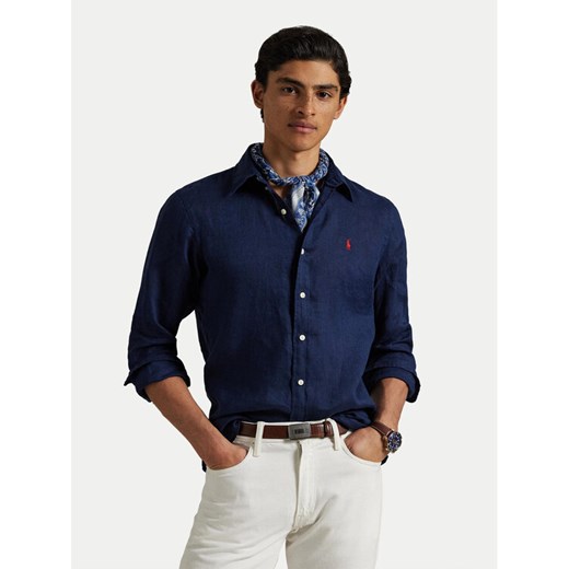 Polo Ralph Lauren Koszula 710968915007 Granatowy Slim Fit ze sklepu MODIVO w kategorii Koszule męskie - zdjęcie 182680600