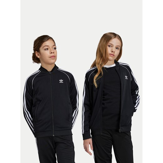 adidas Bluza adicolor IX7628 Czarny Regular Fit ze sklepu MODIVO w kategorii Bluzy chłopięce - zdjęcie 182680683