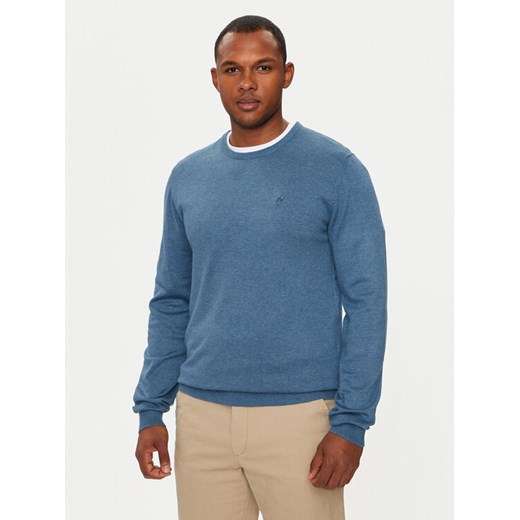 Lindbergh Sweter 30-80043 Niebieski Slim Fit ze sklepu MODIVO w kategorii Swetry męskie - zdjęcie 182680713