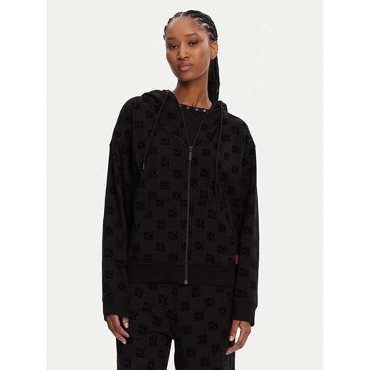 HUGO Bluza Flokki 50531659 Czarny Relaxed Fit ze sklepu MODIVO w kategorii Bluzy damskie - zdjęcie 182680773