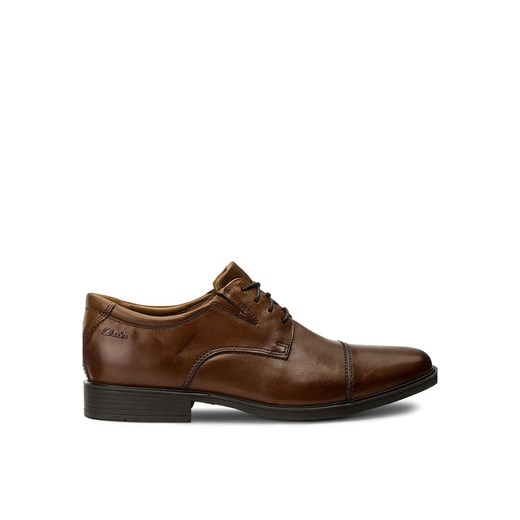Clarks Półbuty Tilden Cap 261300967 Brązowy ze sklepu MODIVO w kategorii Buty eleganckie męskie - zdjęcie 182680774