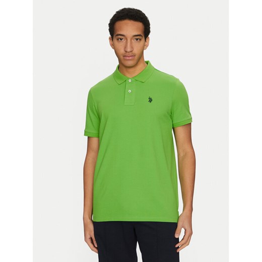 U.S. Polo Assn. Polo MUP3637 Zielony Regular Fit ze sklepu MODIVO w kategorii T-shirty męskie - zdjęcie 182680821
