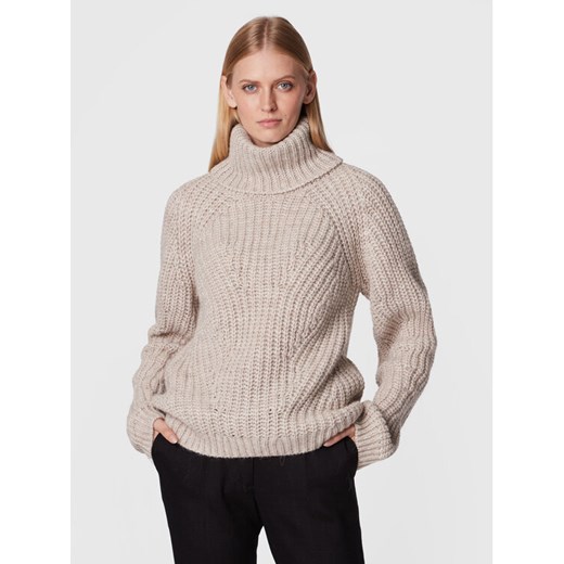 Herskind Golf Henny 4508750 Beżowy Regular Fit ze sklepu MODIVO w kategorii Swetry damskie - zdjęcie 182680822