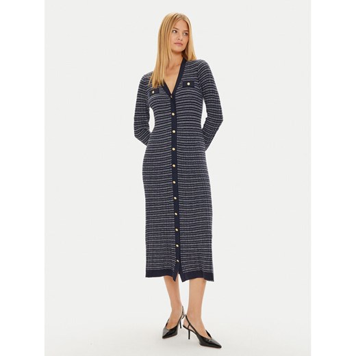 Tommy Hilfiger Sukienka dzianinowa WW0WW43083 Granatowy Regular Fit ze sklepu MODIVO w kategorii Sukienki - zdjęcie 182680874