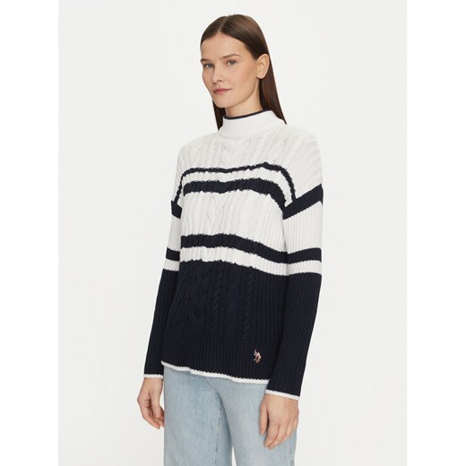 U.S. Polo Assn. Sweter WUP1099 Granatowy Relaxed Fit ze sklepu MODIVO w kategorii Swetry damskie - zdjęcie 182680894