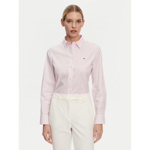 Tommy Hilfiger Koszula WW0WW44084 Różowy Regular Fit ze sklepu MODIVO w kategorii Koszule damskie - zdjęcie 182680953