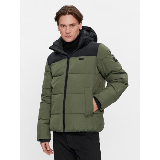 Calvin Klein Kurtka zimowa Crinkle K10K112227 Zielony Regular Fit ze sklepu MODIVO w kategorii Kurtki męskie - zdjęcie 182681012