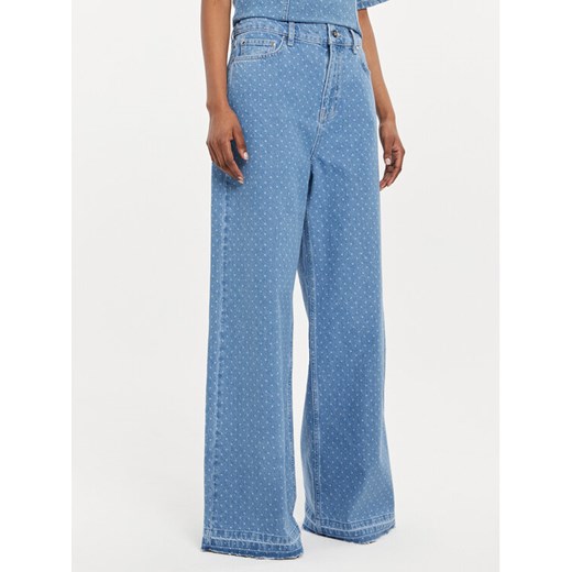 Custommade Jeansy Oteca Dots 999449608 Niebieski Wide Leg ze sklepu MODIVO w kategorii Jeansy damskie - zdjęcie 182681092