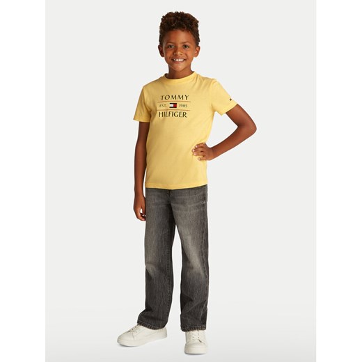 Tommy Hilfiger T-Shirt KB0KB09538 D Żółty Regular Fit ze sklepu MODIVO w kategorii T-shirty chłopięce - zdjęcie 182681093