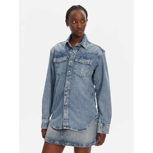Liu Jo Koszula jeansowa UA5203 D4306 Niebieski Relaxed Fit ze sklepu MODIVO w kategorii Koszule damskie - zdjęcie 182681131