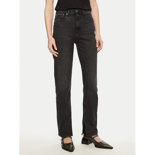 Calvin Klein Jeans Jeansy Authentic J20J225013 Czarny Straight Fit ze sklepu MODIVO w kategorii Jeansy damskie - zdjęcie 182681180
