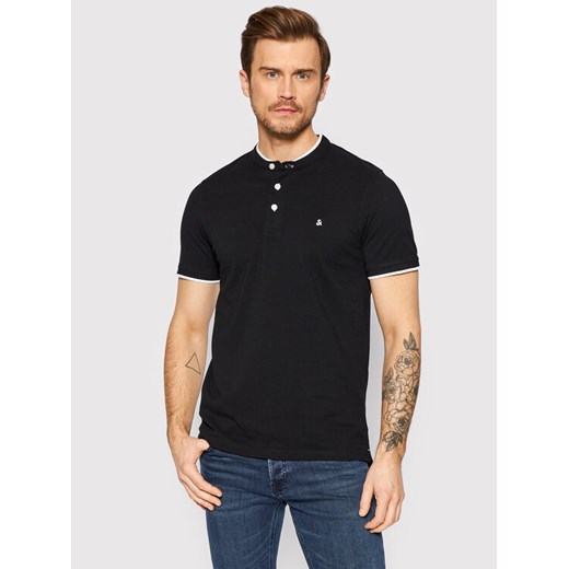 Jack&Jones Polo Paulos 12199711 Czarny Regular Fit ze sklepu MODIVO w kategorii T-shirty męskie - zdjęcie 182681250
