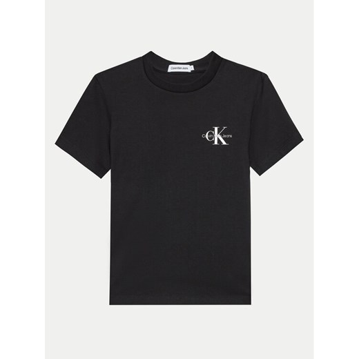 Calvin Klein Jeans T-Shirt Monogram IU0IU00624 D Czarny Regular Fit ze sklepu MODIVO w kategorii T-shirty chłopięce - zdjęcie 182681271