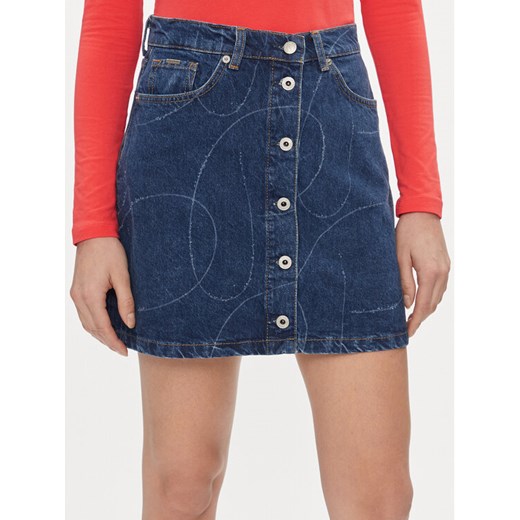 Pepe Jeans Spódnica jeansowa Winnie PL901097 Granatowy Regular Fit ze sklepu MODIVO w kategorii Spódnice - zdjęcie 182681292